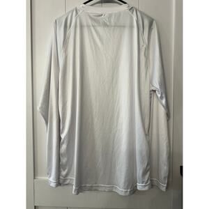 Athlio Men's Cool Dry Compression Athletic Work Out long Sleeve White Shirt L